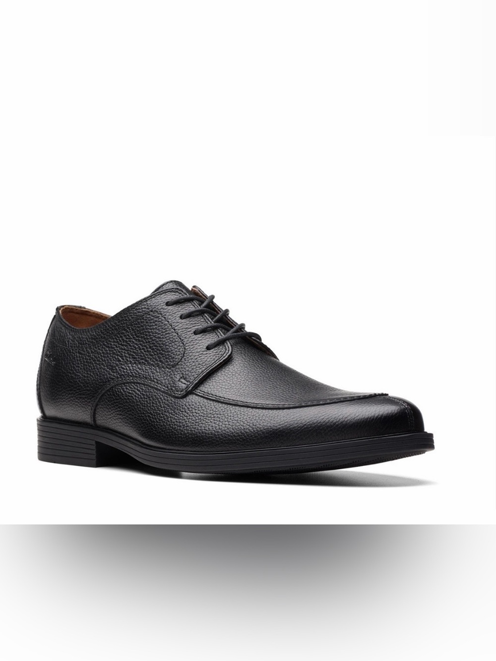 Clarks Black Leather Derby Lace-Up Shoes Size 7